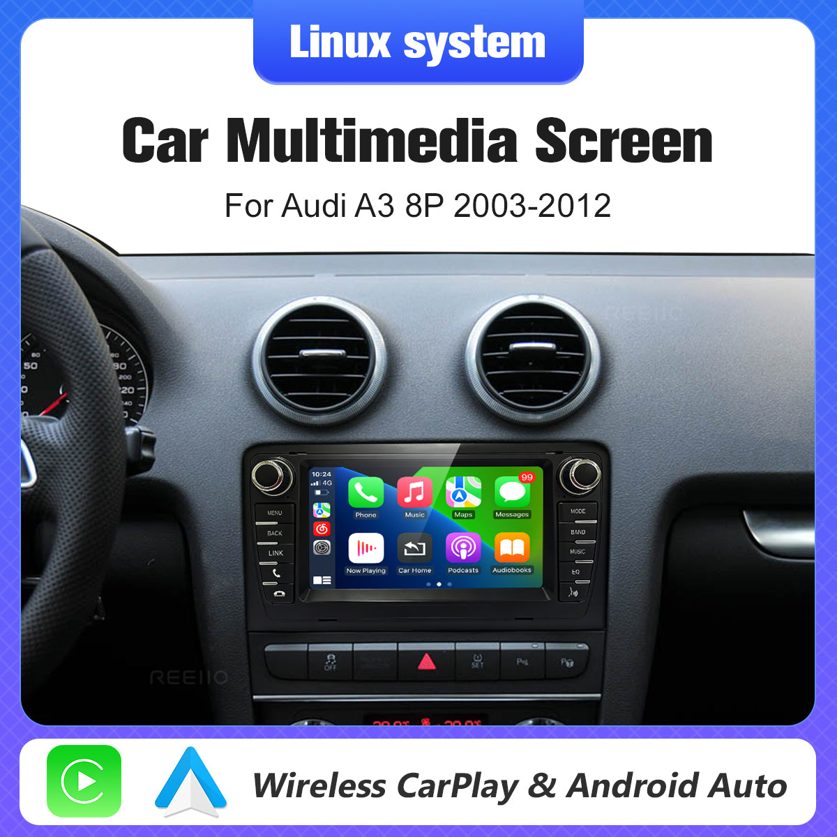 2G+64G CAMECHO Android Autoradio Wireless Carplay Android Auto para Audi A3 8P 8P1 8V 2G+64G CAMECHO Android Autoradio Wireless Carplay Android Auto para Audi A3 8P 8P1 8V