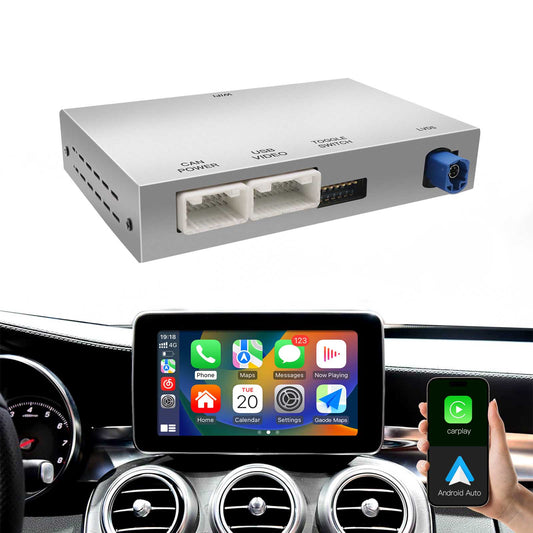 Kabellose CarPlay Android Auto-Nachrüstung, kompatibel mit Mercedes Benz A GLA GLC BC CLA GLK mit NTG 4.5 5.0-System