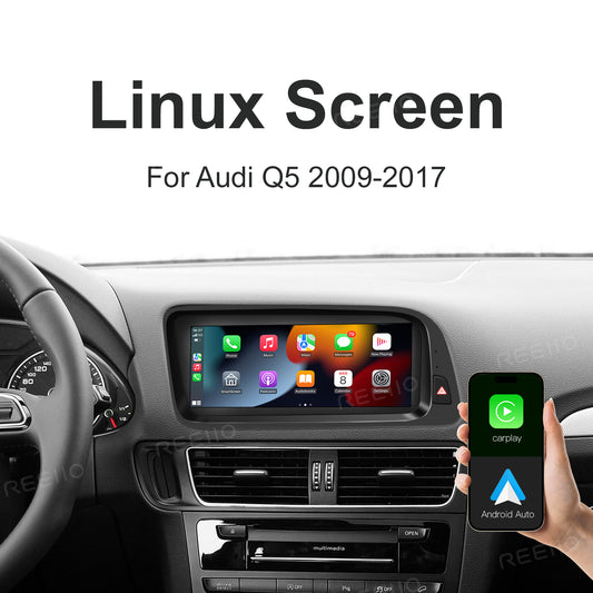 Wireless CarPlay Android Auto Linux Multimedia Screen Compatible With Audi Q5 Left Rudder (2009-2017)