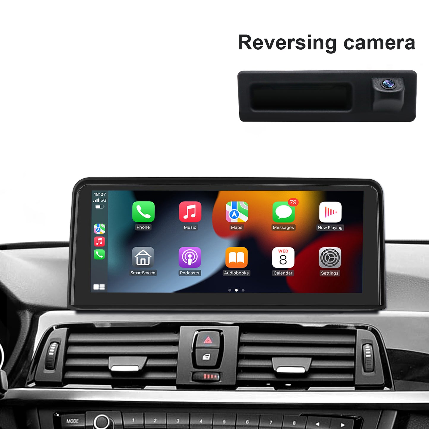 10,25 Zoll kabelloser CarPlay Android Auto Linux Multimedia-Bildschirm, kompatibel mit BMW 3er/4er F30~F33 (2012-2016)