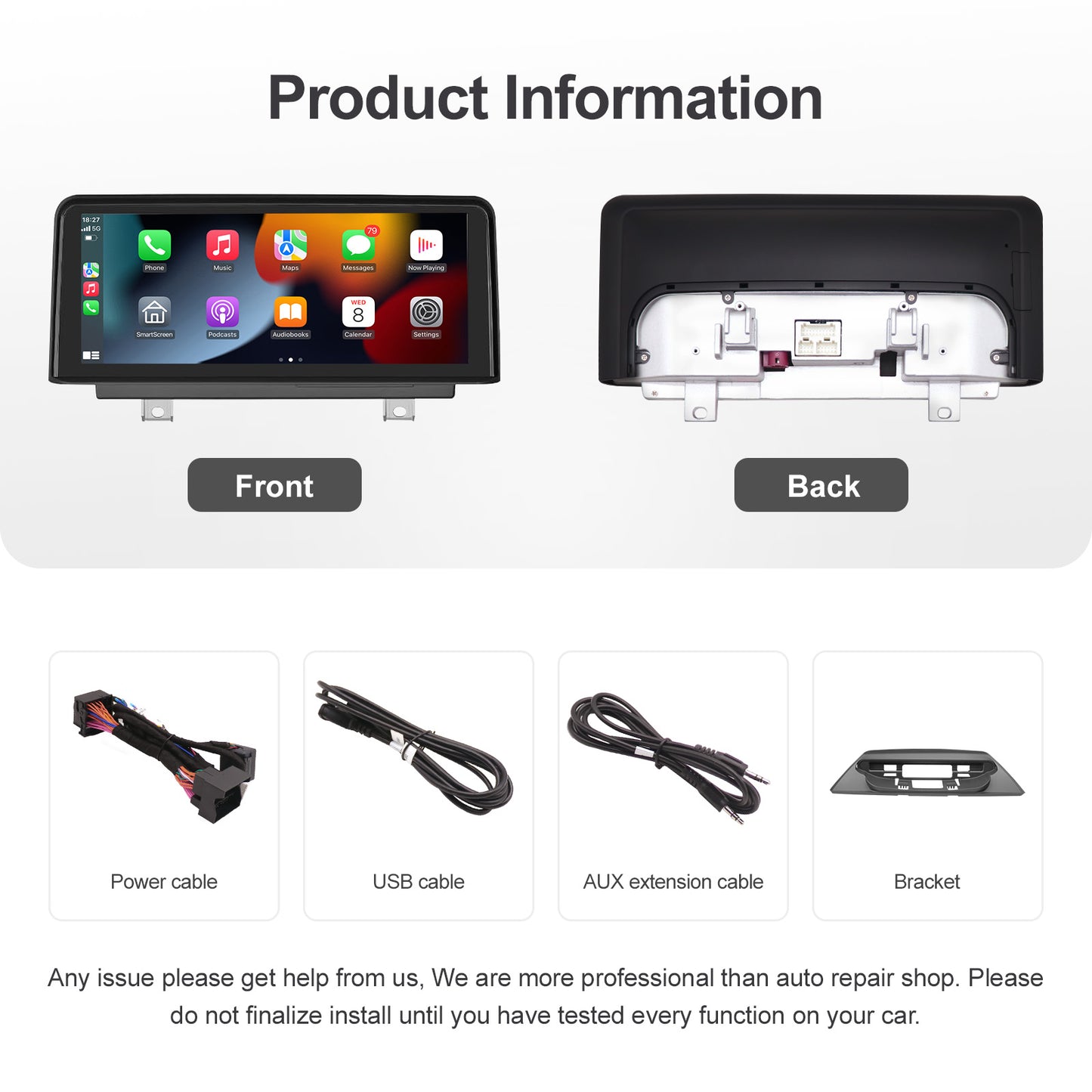 10,25 Zoll Wireless CarPlay Android Auto Linux Multimedia-Bildschirm Kompatibel mit BMW X1 E84 2009-2015