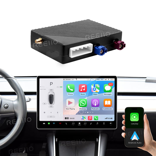Wireless CarPlay Android Auto Retrofit Compatible With Tesla Model Y Model 3