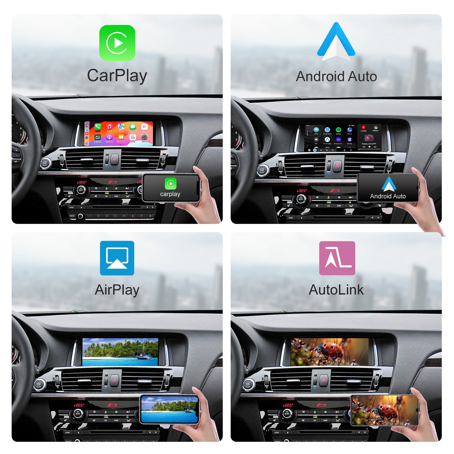 8.9 inch Wireless CarPlay Android Auto Linux Multimedia Screen Compatible With BMW X3/X4 F25/F26