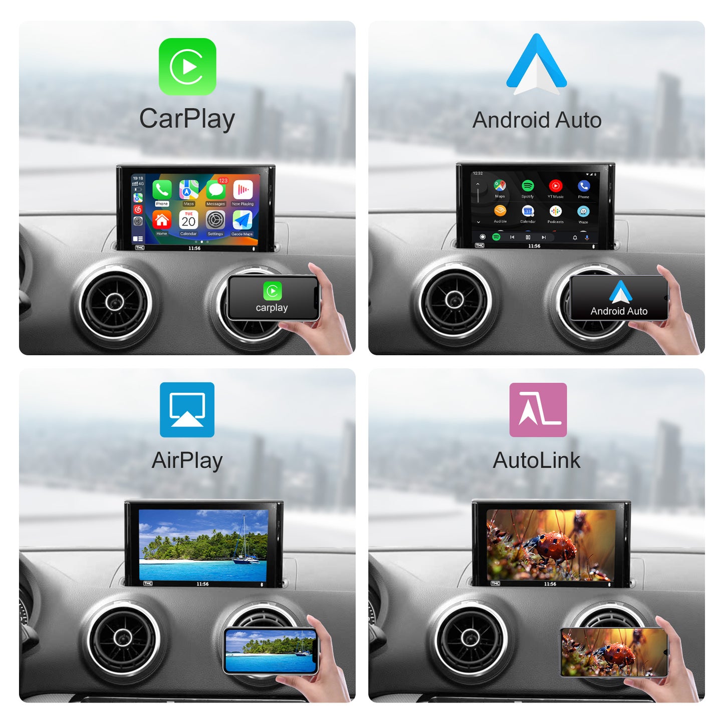Drahtlose CarPlay Android Auto Nachrüstung Kompatibel mit Audi A3 A6 mit MIB MIB2 system