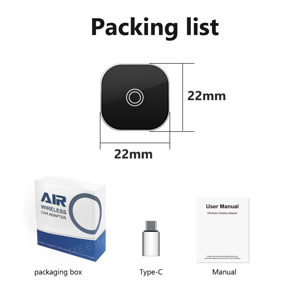 2 in 1 Wired to Wireless CarPlay Android Auto USB Dongle