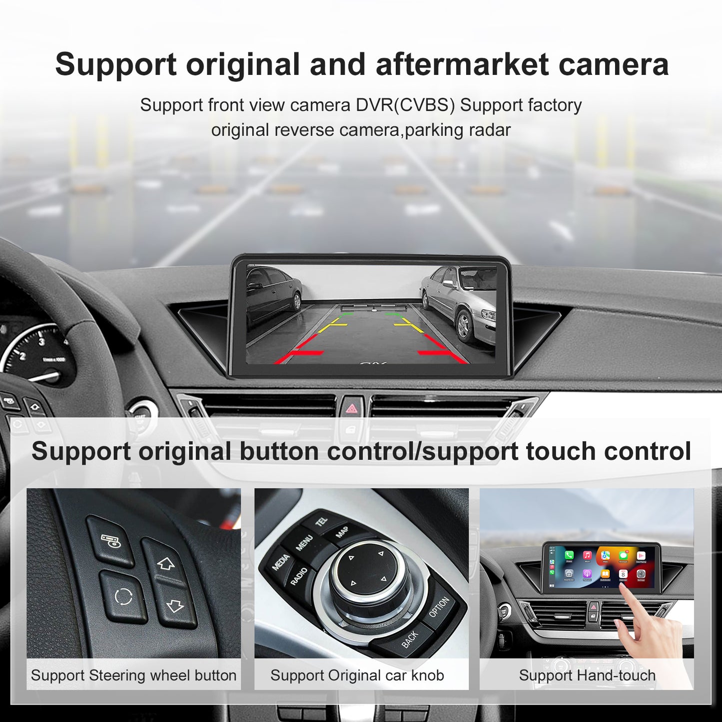 10,25 Zoll Wireless CarPlay Android Auto Linux Multimedia-Bildschirm Kompatibel mit BMW X1 E84 2009-2015