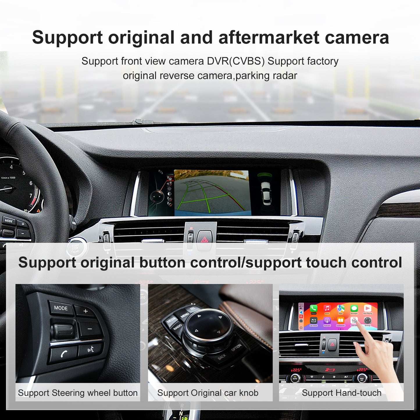8.9 inch Wireless CarPlay Android Auto Linux Multimedia Screen Compatible With BMW X3/X4 F25/F26