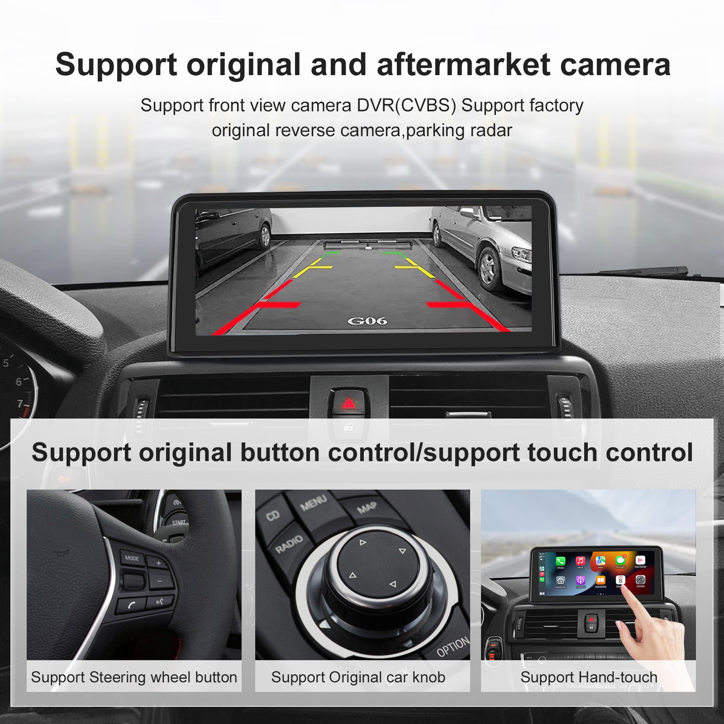 10.25 inch Wireless CarPlay Android Auto Linux Multimedia Screen Compatible With BMW 1 Series F20~F23 (2012-2015)