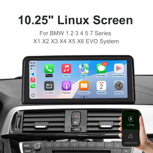 10.25 inch Wireless CarPlay Android Auto Linux Multimedia Screen Compatible With BMW ID5/ID6 EVO system
