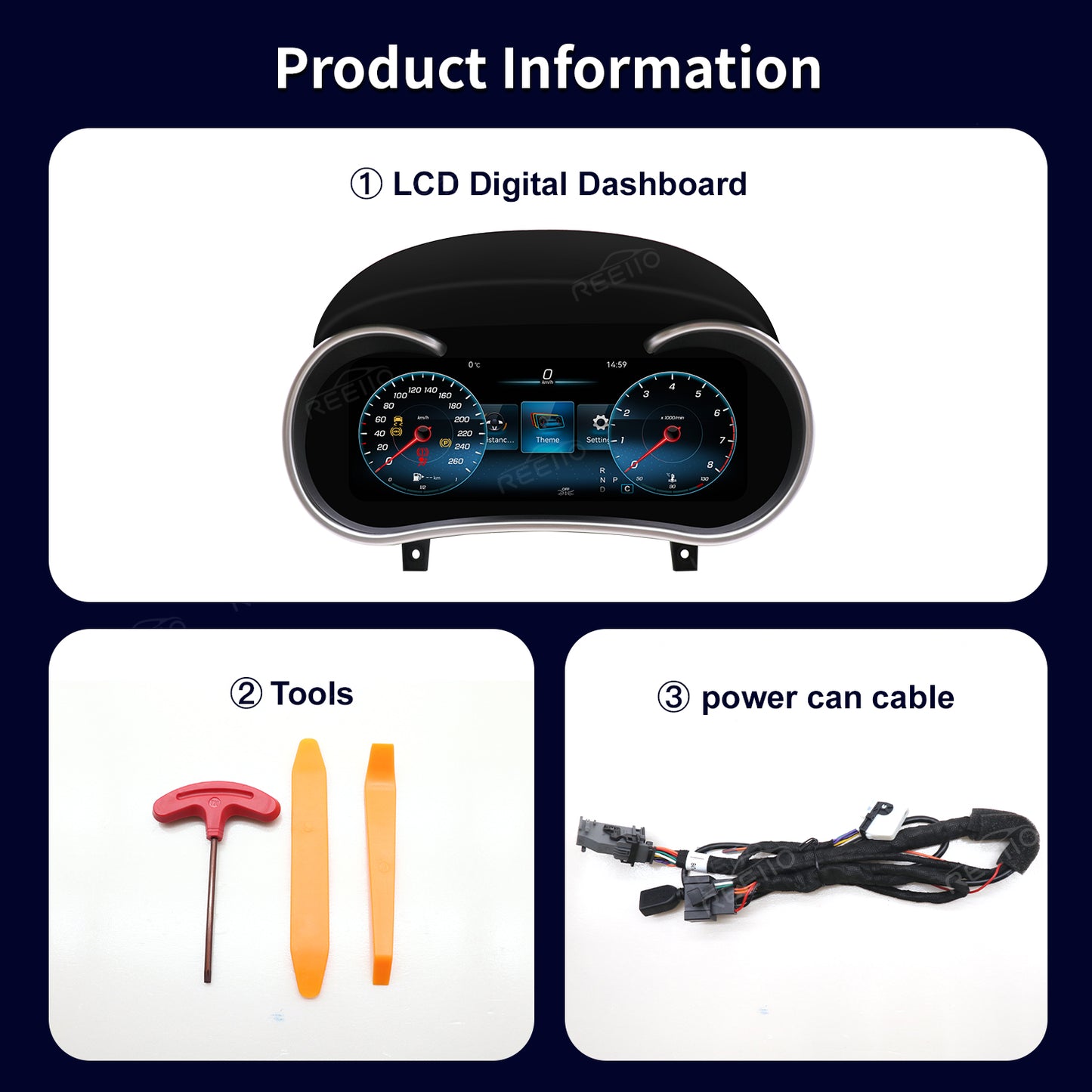 12.3" LCD Cluster Digital Dashboard For Mercedes Benz ML/GL/GLE/GLS/G