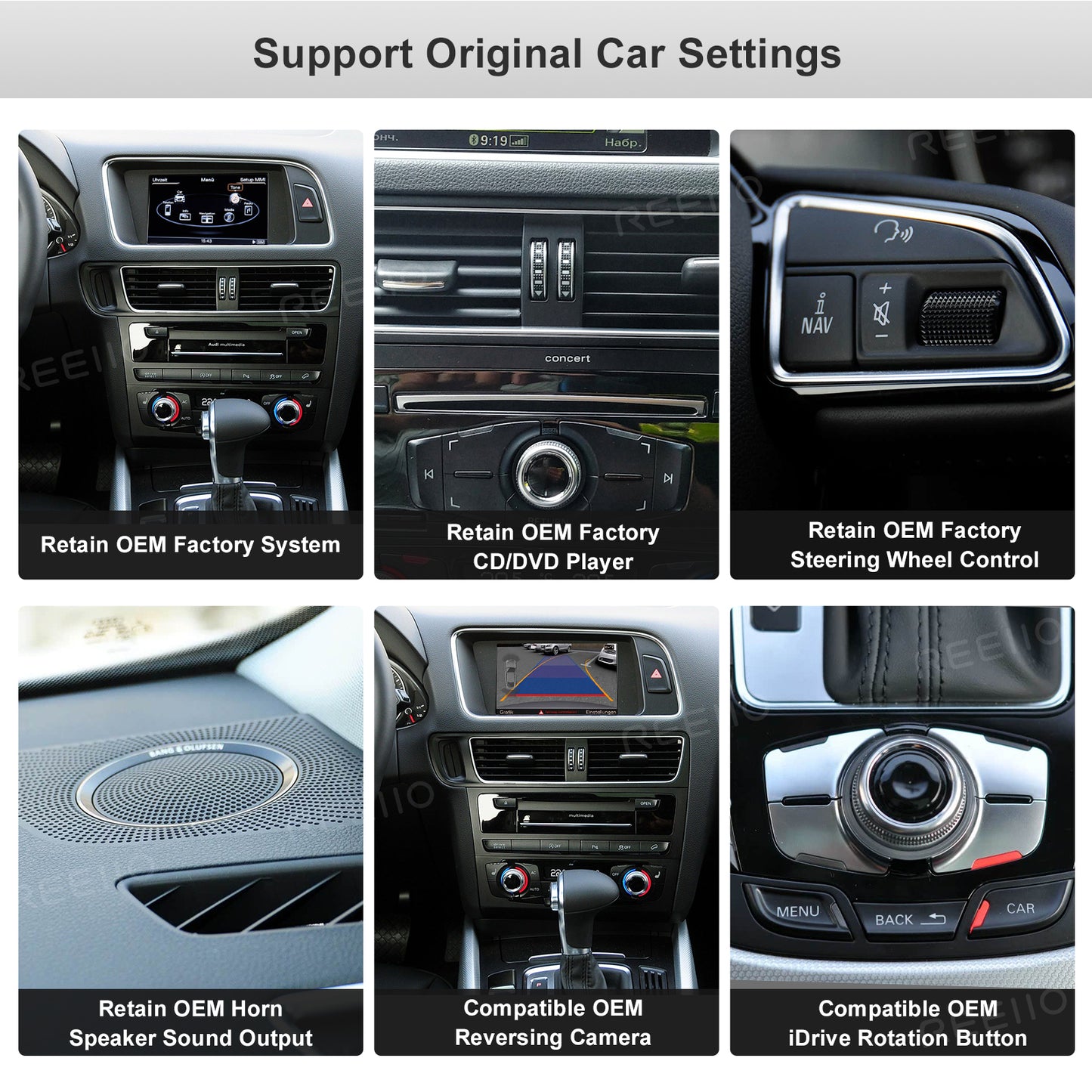 Wireless CarPlay Android Auto Linux Multimedia Screen Compatible With Audi Q5 Left Rudder (2009-2017)