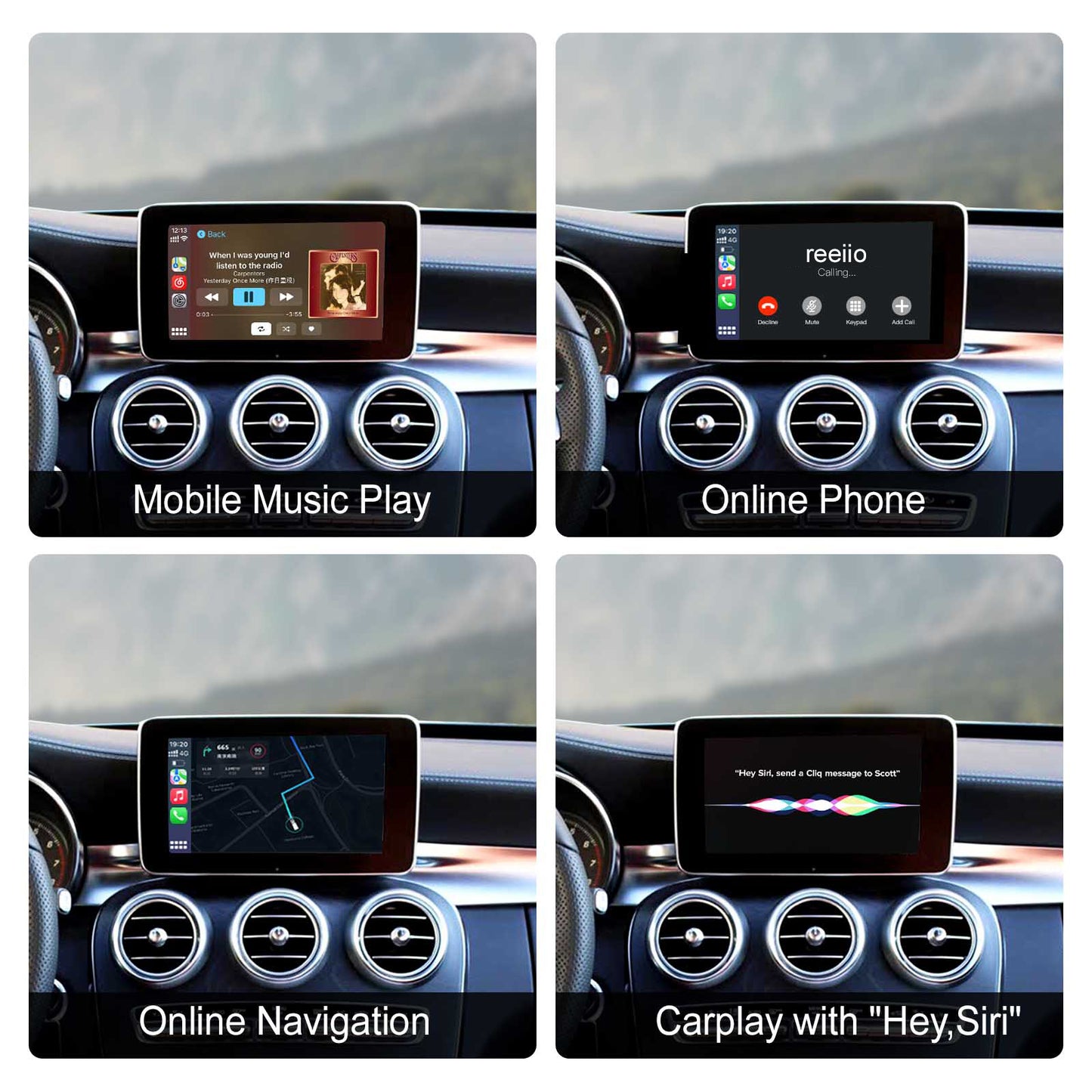 Kabellose CarPlay Android Auto-Nachrüstung, kompatibel mit Mercedes Benz A GLA GLC BC CLA GLK mit NTG 4.5 5.0-System
