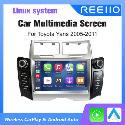 7" Car Stereo Radio Head Unit Multimedia Screen For Toyota Yaris Wireless CarPlay Android Auto