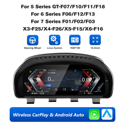 12.3" LCD Cluster Digital Dashboard For BMW 5/6/7 Series F10