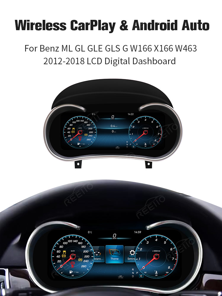 12.3" LCD Cluster Digital Dashboard For Mercedes Benz ML/GL/GLE/GLS/G