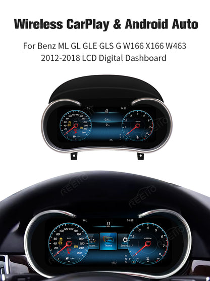 12.3" LCD Cluster Digital Dashboard For Mercedes Benz ML/GL/GLE/GLS/G