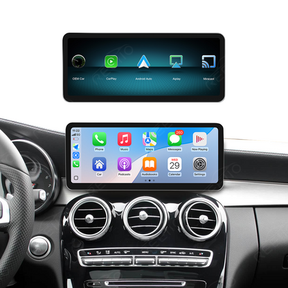 12.3" Ultra-Slim 2400x900 CarPlay Screen for Mercedes C/GLC NTG5.0