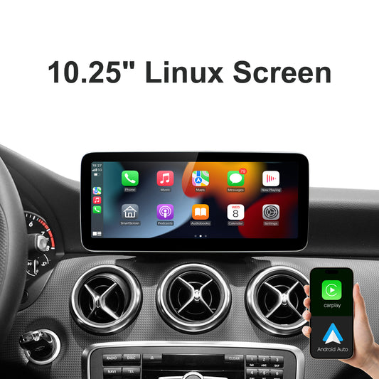 Kabelloser CarPlay Android Auto Linux Multimedia-Bildschirm, kompatibel mit Mercedes Benz NTG 4.5 (2012–2015)