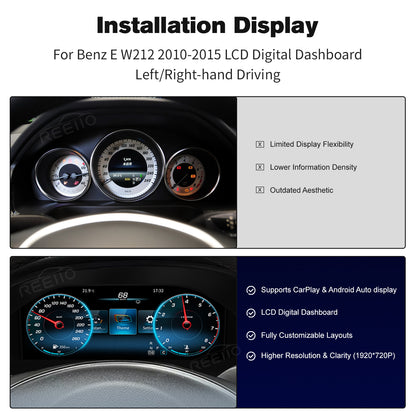 12.3" LCD Cluster Digital Dashboard For Mercedes Benz E-class W212