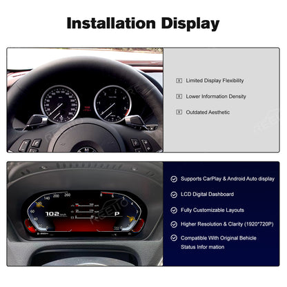 Tableau de bord numérique LCD 12,3" pour BMW X5/X6 E70/E71