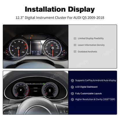 12.3" LCD Cluster Digital Dashboard For Audi Q5