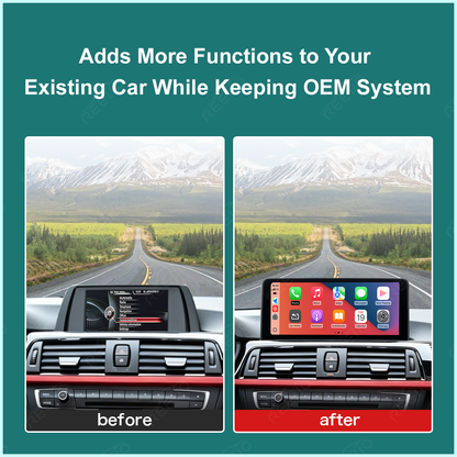 10.25" Wireless CarPlay Screen for BMW 3/4Series F30 – Supports YouTube