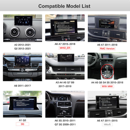Drahtlose CarPlay Android Auto Nachrüstung Kompatibel mit Audi A3 A6 mit MIB MIB2 system