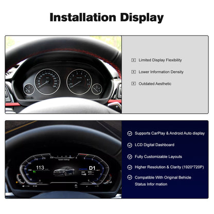 12.3" LCD Cluster Digital Dashboard For BMW F30/F31