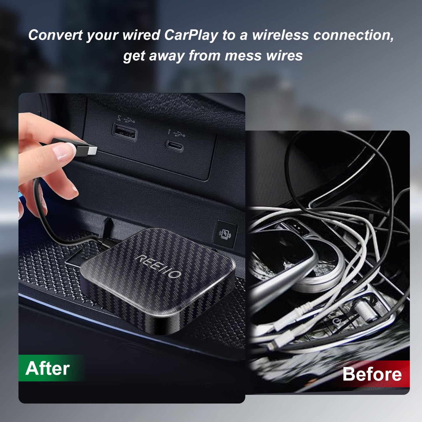 Wired to Wireless CarPlay&Android Auto USB AI Magic Box