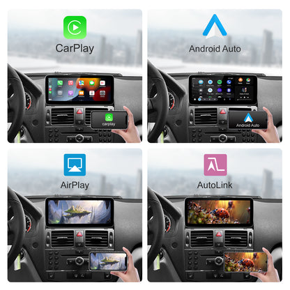 Kabelloser CarPlay Android Auto Linux Multimedia-Bildschirm, kompatibel mit Mercedes Benz NTG4.0 (2008–2012)