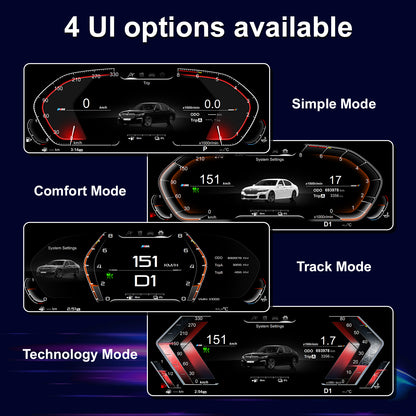 12.3" LCD Cluster Digital Dashboard For BMW 1 Series E87