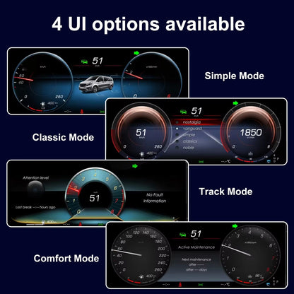 12.3" LCD Digital Dashboard For Mercedes Benz GLC C-Class