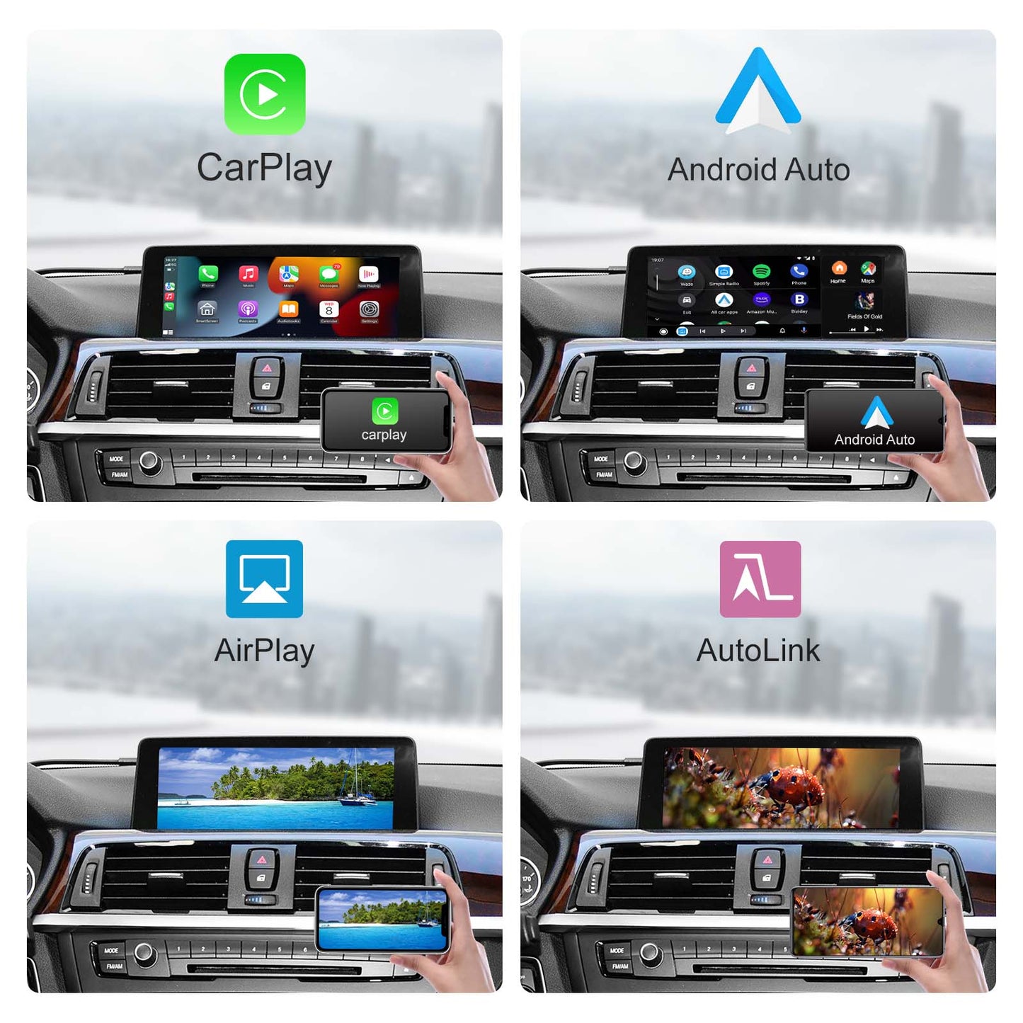 Kabellose CarPlay Android Auto-Nachrüstung, kompatibel mit dem BMW/MINI NBT CIC-System
