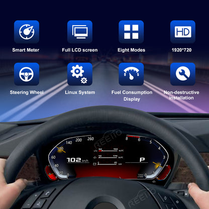 Tableau de bord numérique LCD 12,3" pour BMW X5/X6 E70/E71