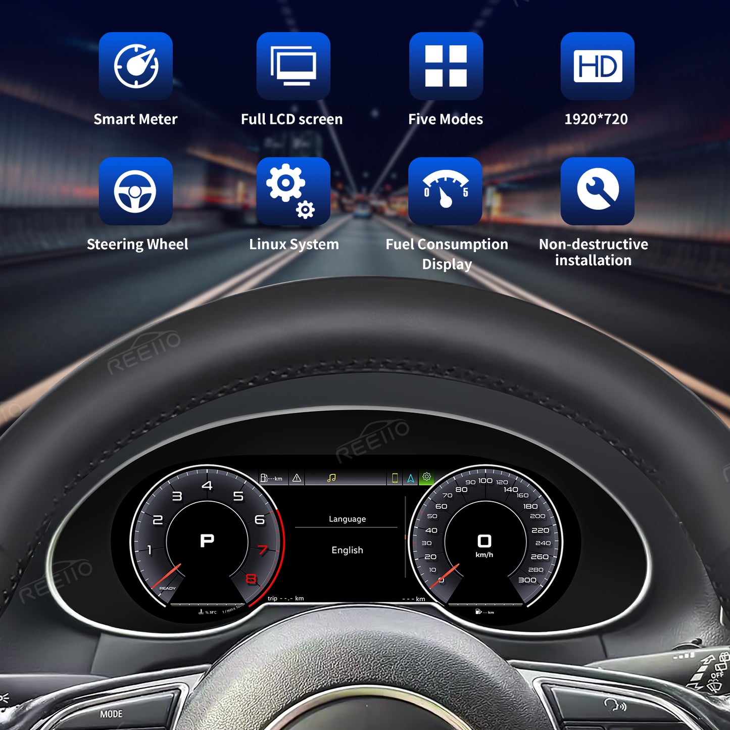 12.3" LCD Cluster Digital Dashboard For Audi Q5