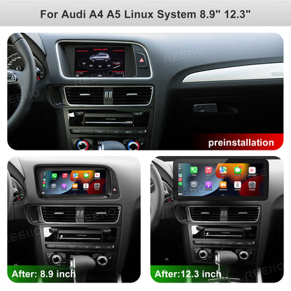 Wireless CarPlay Android Auto Linux Multimedia Screen Compatible With Audi Q5 Left Rudder (2009-2017)