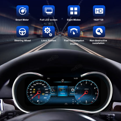 12.3" LCD Cluster Digital Dashboard For Mercedes Benz ML/GL/GLE/GLS/G