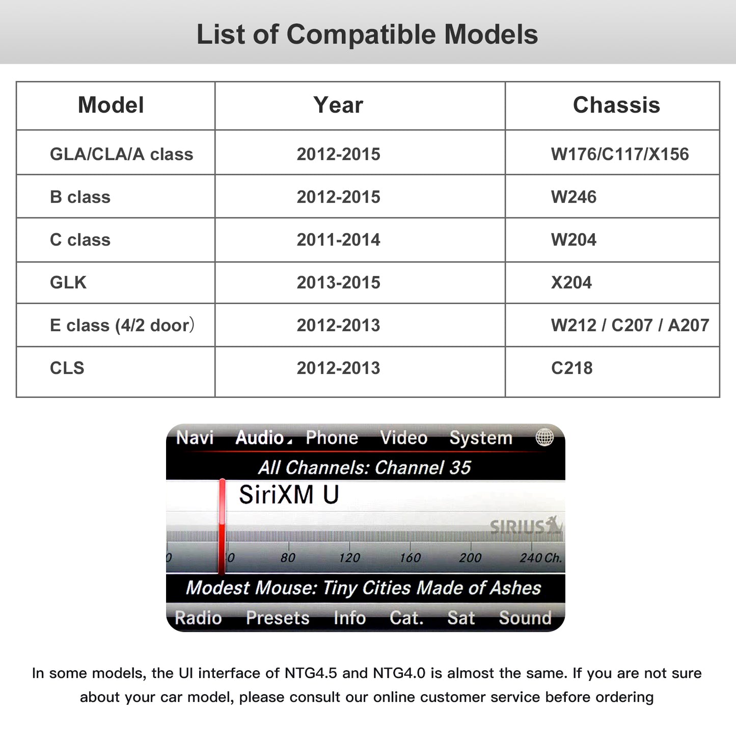 Kabelloser CarPlay Android Auto Linux Multimedia-Bildschirm, kompatibel mit Mercedes Benz NTG 4.5 (2012–2015)