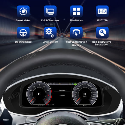 12.3" LCD Cluster Digital Dashboard For Audi A6/A7