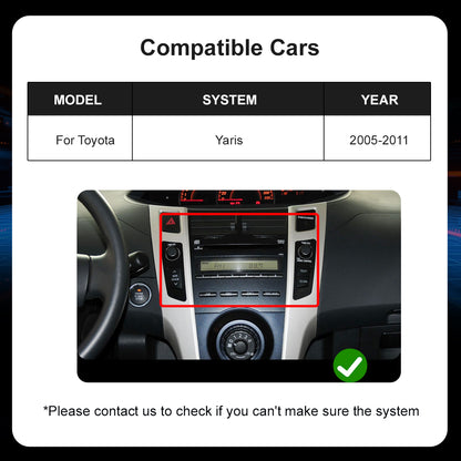 7" Car Stereo Radio Head Unit Multimedia Screen For Toyota Yaris Wireless CarPlay Android Auto