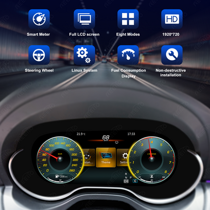 12.3" LCD Cluster Digital Dashboard For Mercedes Benz A/GLA/CLA