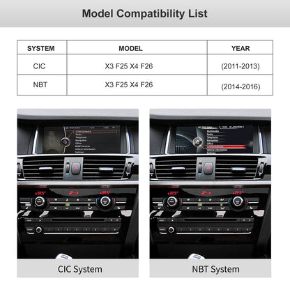 8.9 inch Wireless CarPlay Android Auto Linux Multimedia Screen Compatible With BMW X3/X4 F25/F26