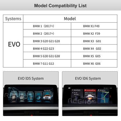 10.25 inch Wireless CarPlay Android Auto Linux Multimedia Screen Compatible With BMW ID5/ID6 EVO system