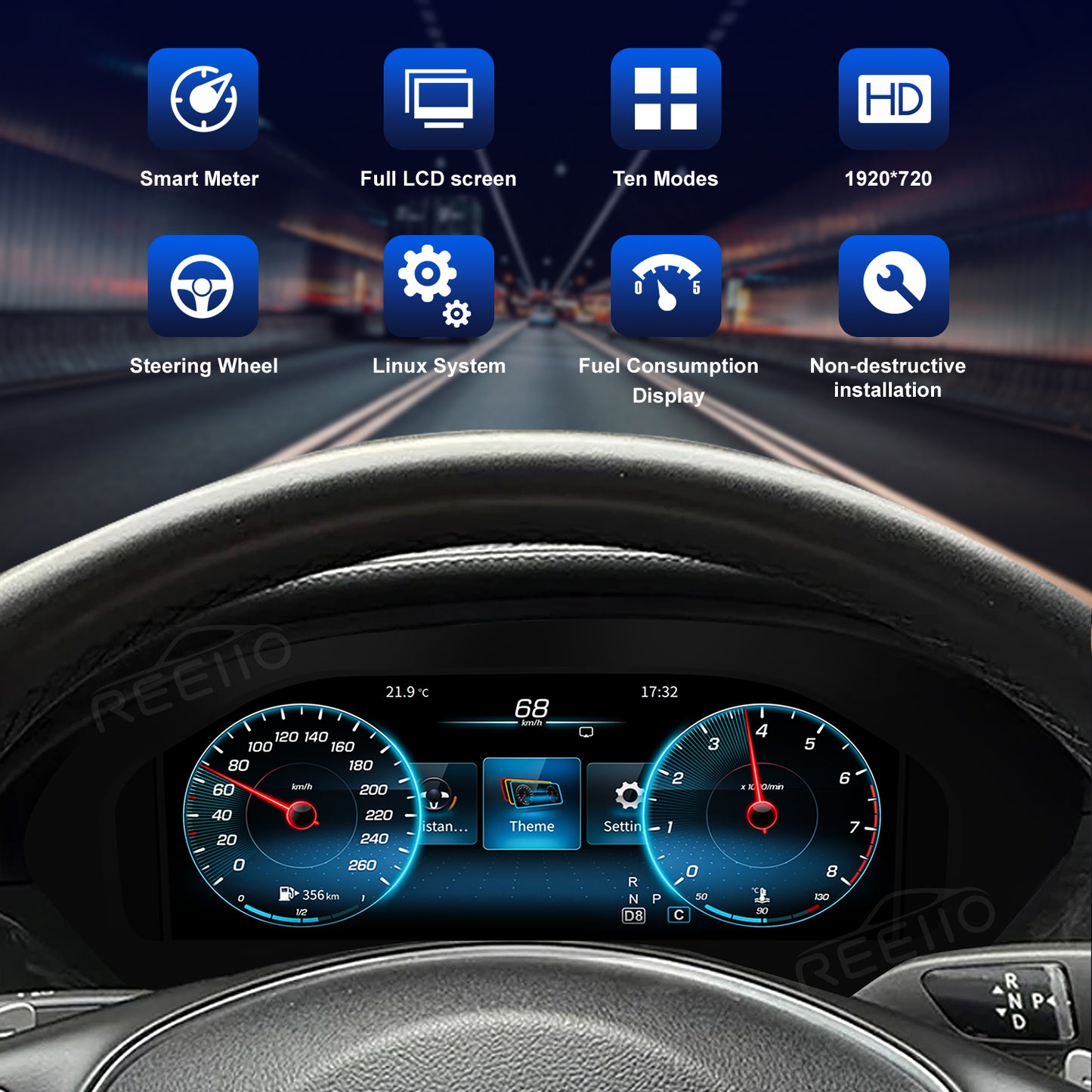 12.3" LCD Cluster Digital Dashboard For Mercedes Benz E-class W212