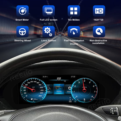 12.3" LCD Cluster Digital Dashboard For Mercedes Benz E-class W212