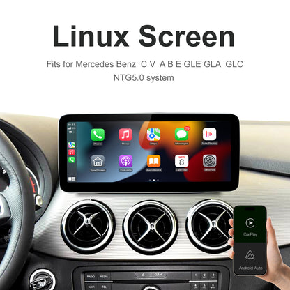 Kabelloser CarPlay Android Auto Linux Multimedia-Bildschirm, kompatibel mit Mercedes Benz NTG 5.0 (2015–2019)