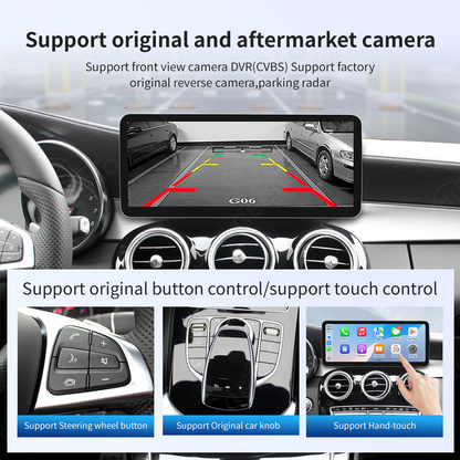 12.3" Ultra-Slim 2400x900 CarPlay Screen for Mercedes C/GLC NTG5.0
