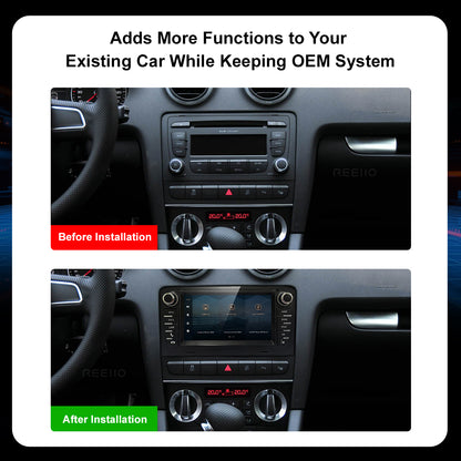 7" Car Stereo Radio Head Unit Multimedia Screen For Audi A3 Wireless CarPlay Android Auto