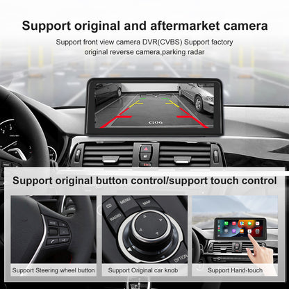 10,25 Zoll kabelloser CarPlay Android Auto Linux Multimedia-Bildschirm, kompatibel mit BMW 3er/4er F30~F33 (2012-2016)