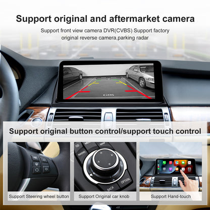 10,25 Zoll kabelloser CarPlay Android Auto Linux Multimedia-Bildschirm, kompatibel mit BMW X5 X6 E70 E71 (2007–2017)